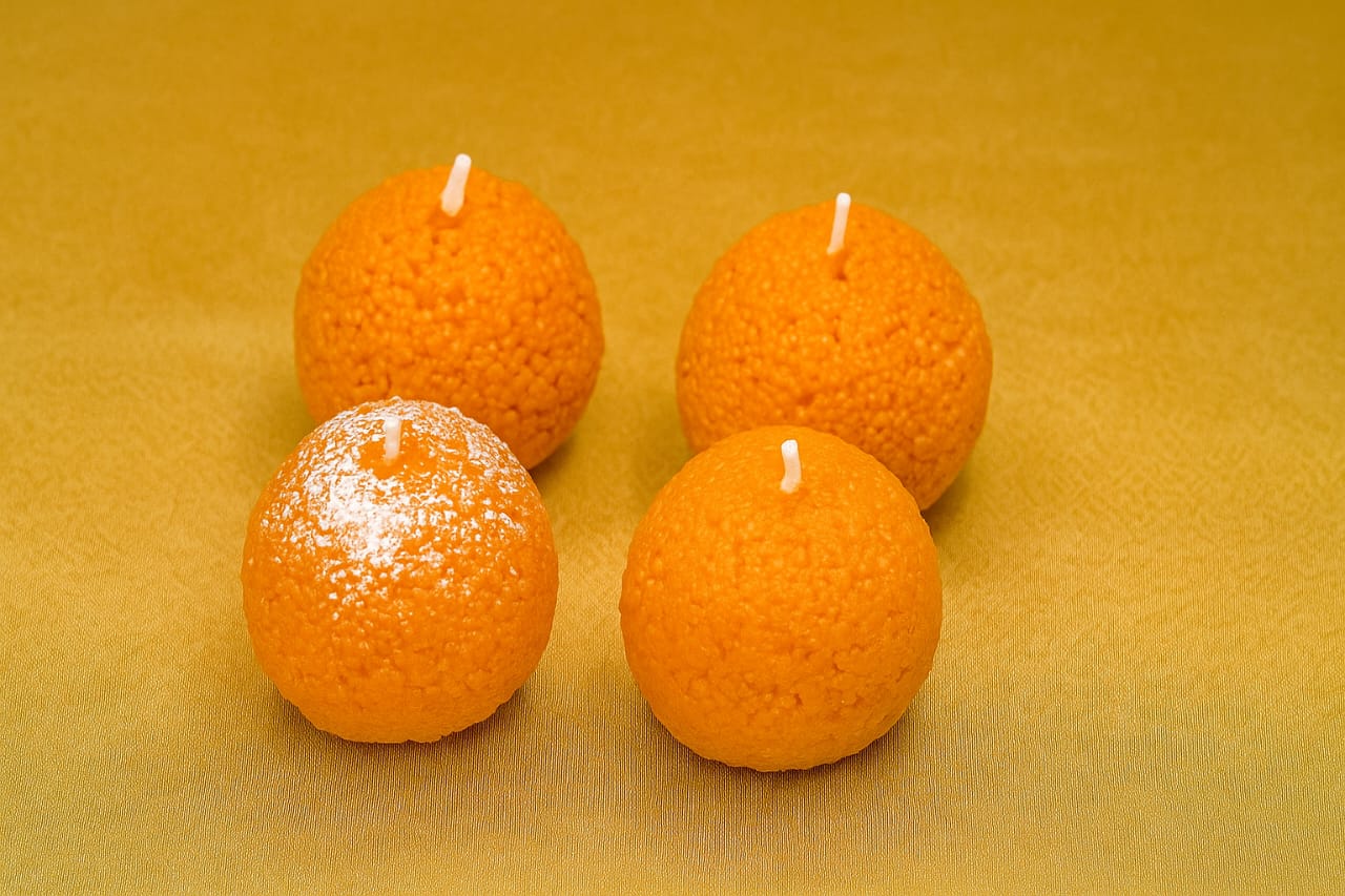 Motichoor Ladoo Candle | Set of Four